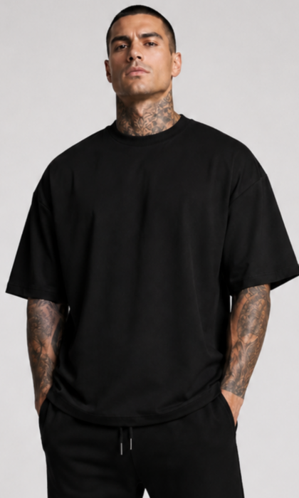 Camiseta Oversized Lisa Blacktiger Preto